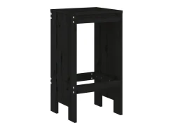 Banco* Bancos de bar 2 pcs 40x36x75 cm madeira de pinho maciça PT187358 Preto