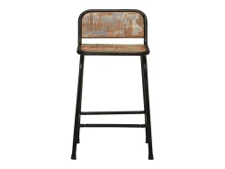 Banco|vidaxl Bancos de bar 2 pcs 46x35,5x70 cm Madeira Maciça Recuperada Natural claro