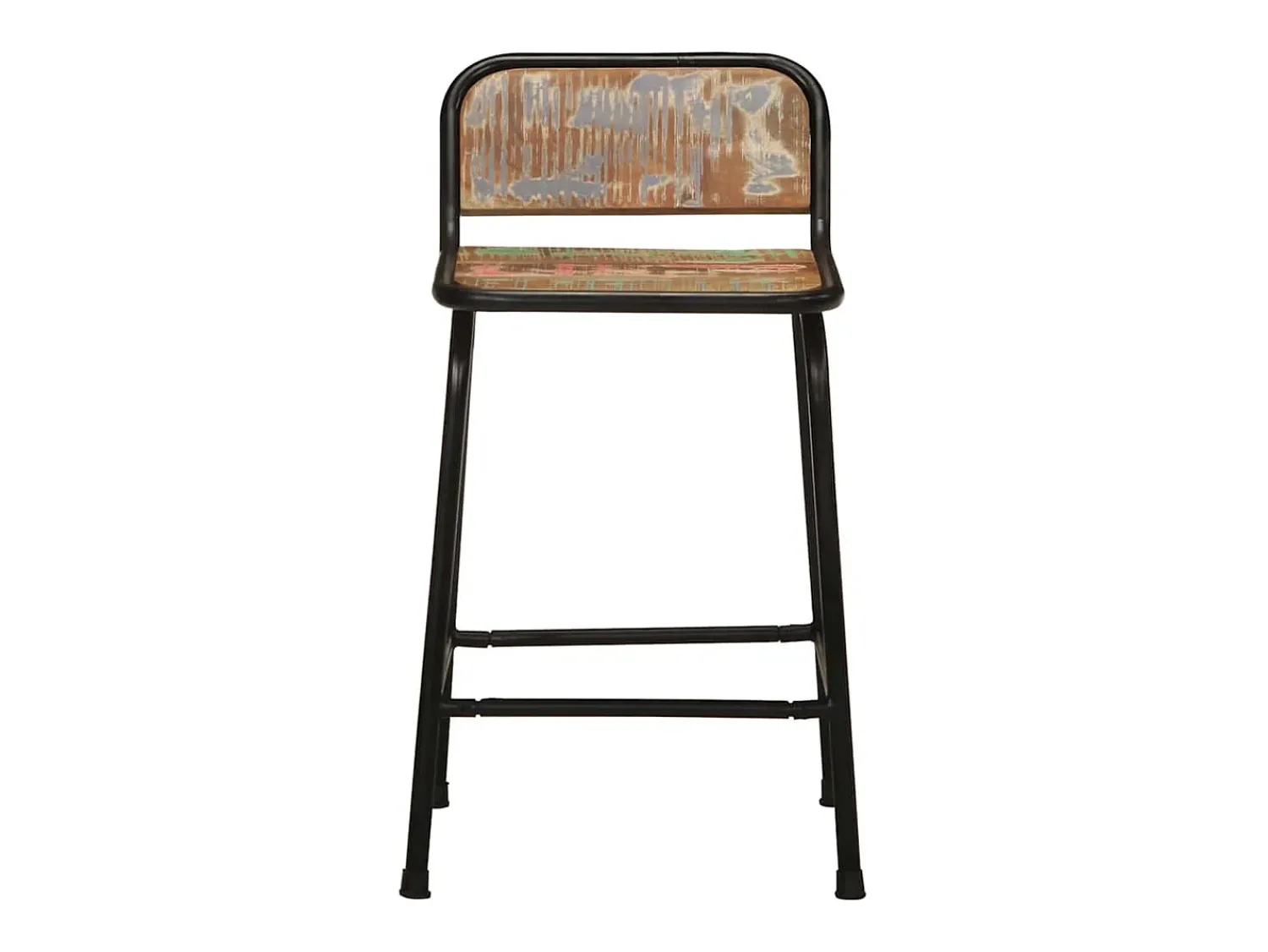 Banco|vidaxl Bancos de bar 2 pcs 46x35,5x70 cm Madeira Maciça Recuperada Natural claro