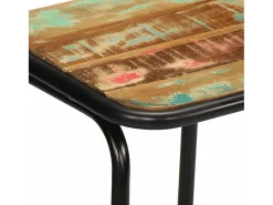 Banco|vidaxl Bancos de bar 2 pcs 46x35,5x80 cm Madeira Maciça Recuperada Natural claro