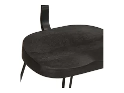Discount vidaxl Bancos de bar 2 pcs 49x43x79 cm madeira de mangueira maciça Preto