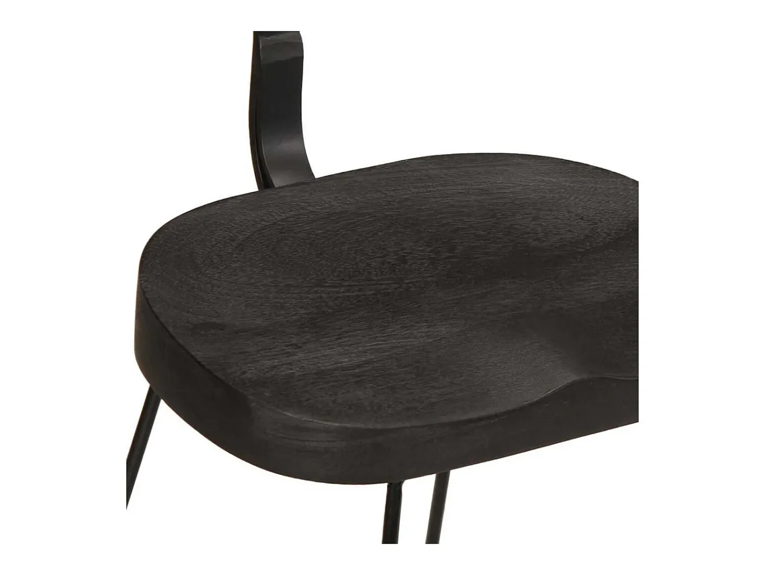 Discount vidaxl Bancos de bar 2 pcs 49x43x79 cm madeira de mangueira maciça Preto
