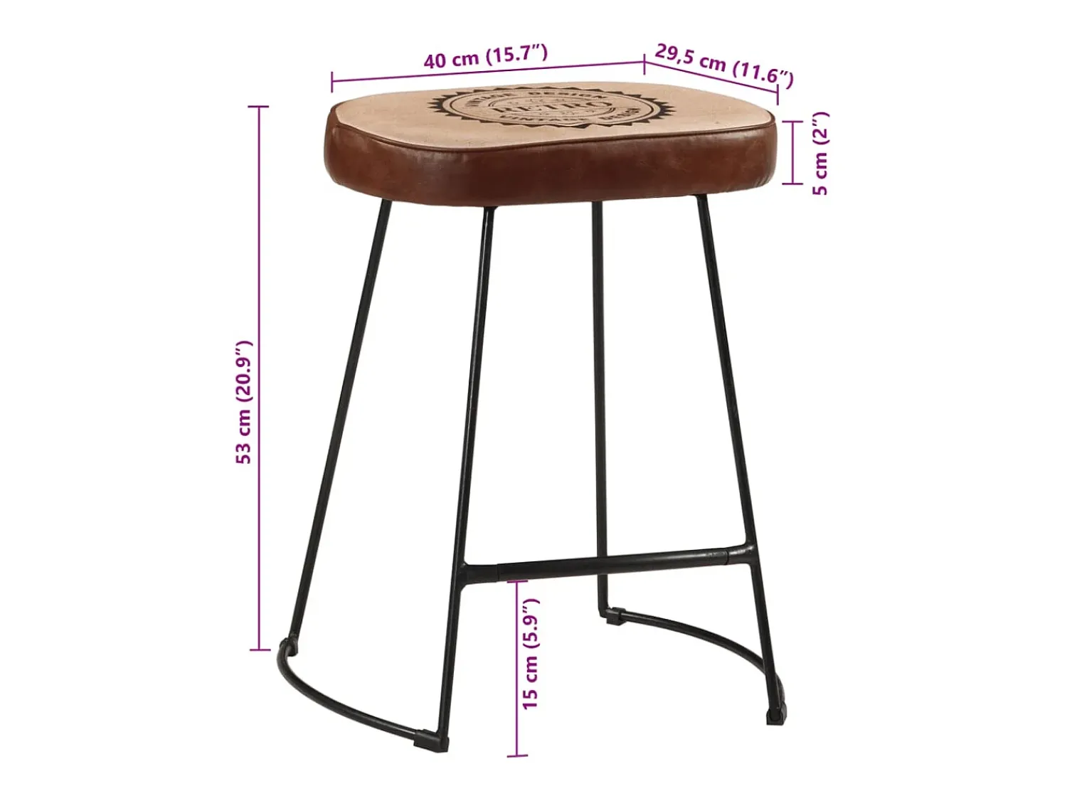 Outlet vidaxl Bancos de bar 2 pcs 40x29,5x53 cm -escuro Castanho