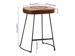 Outlet vidaxl Bancos de bar 2 pcs 40x29,5x53 cm -escuro Castanho