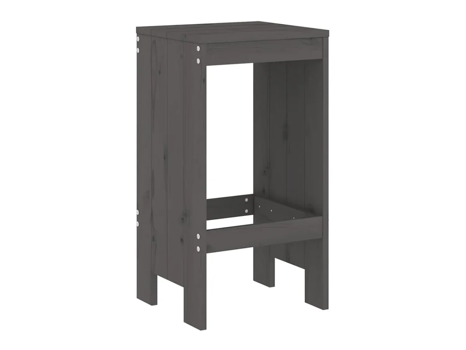 Discount Bancos de bar 2 pcs 40x36x75 cm madeira de pinho maciça cinza PT434452 Cinzento