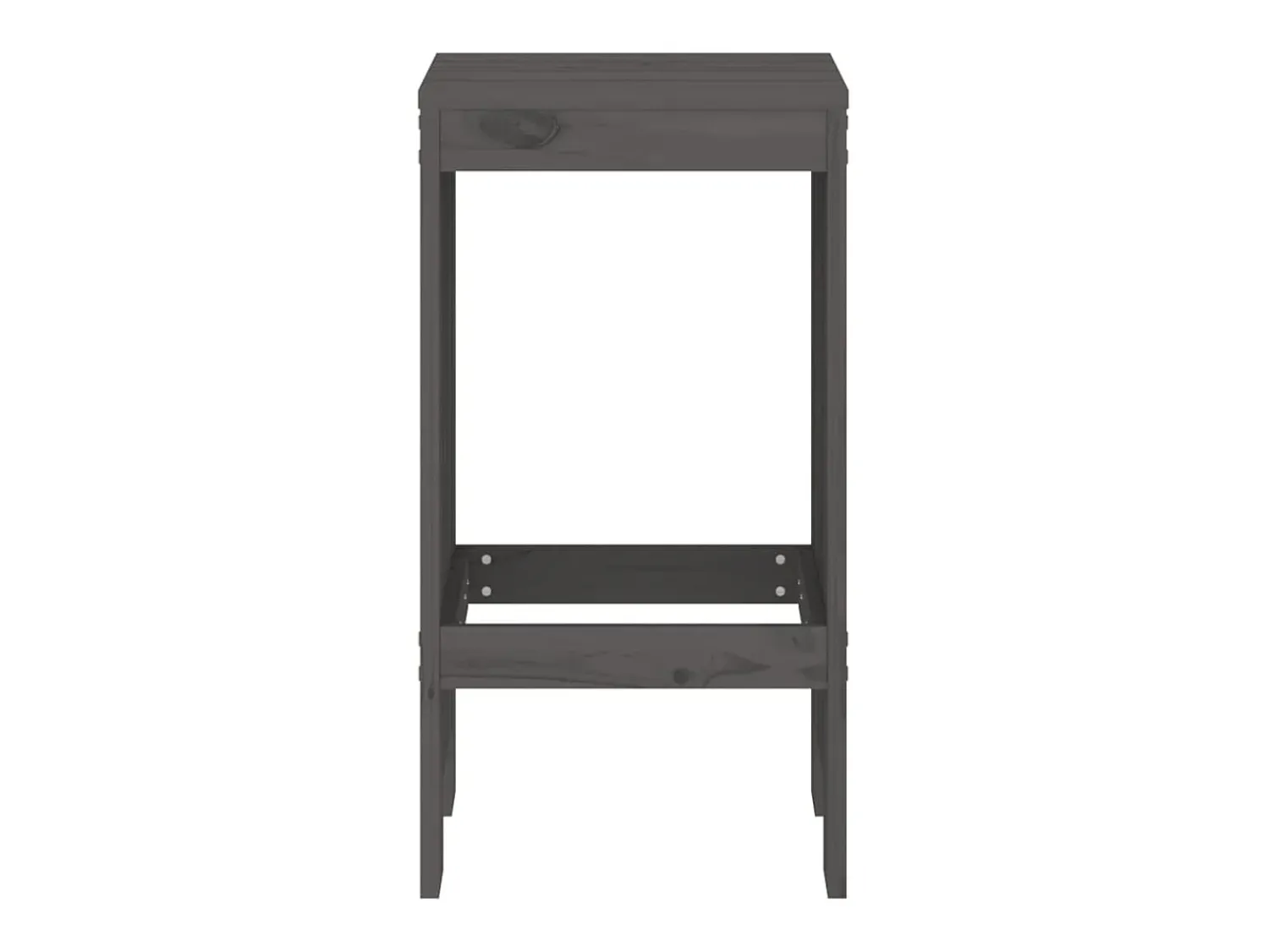 Discount Bancos de bar 2 pcs 40x36x75 cm madeira de pinho maciça cinza PT434452 Cinzento