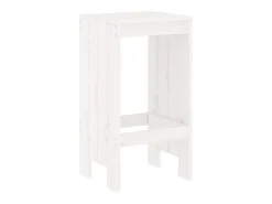 Banco| Bancos de bar 2 pcs 40x36x75 cm madeira de pinho maciça PT194866 Branco