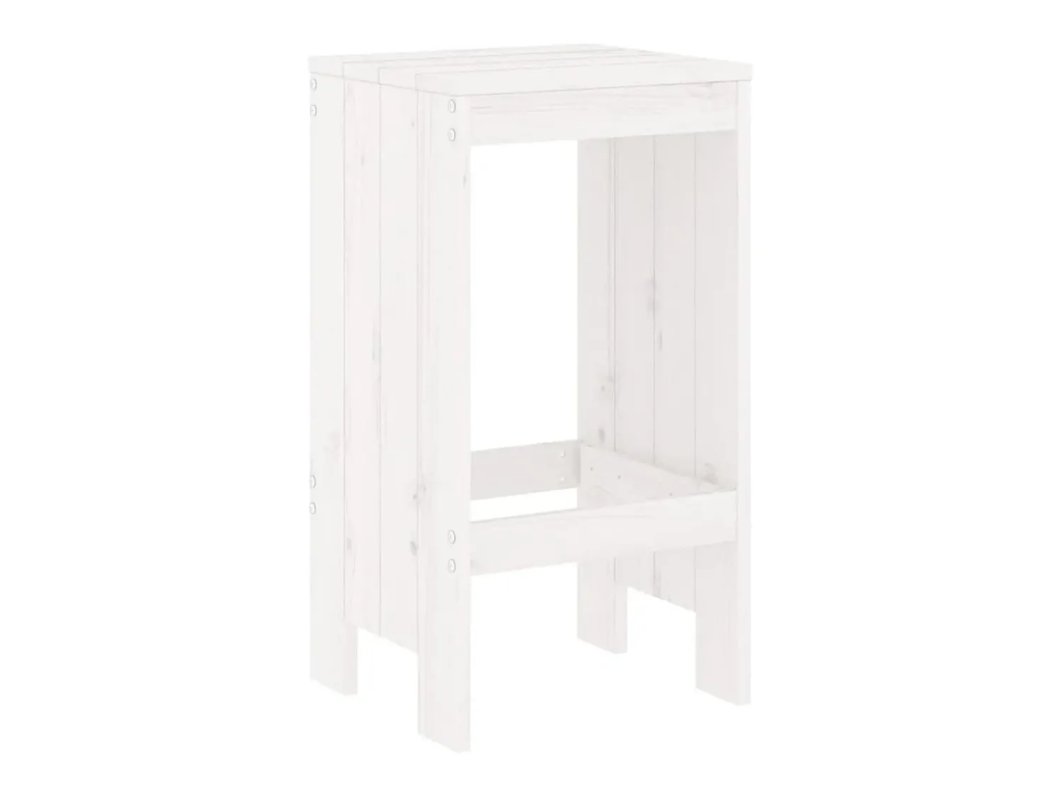 Banco| Bancos de bar 2 pcs 40x36x75 cm madeira de pinho maciça PT194866 Branco