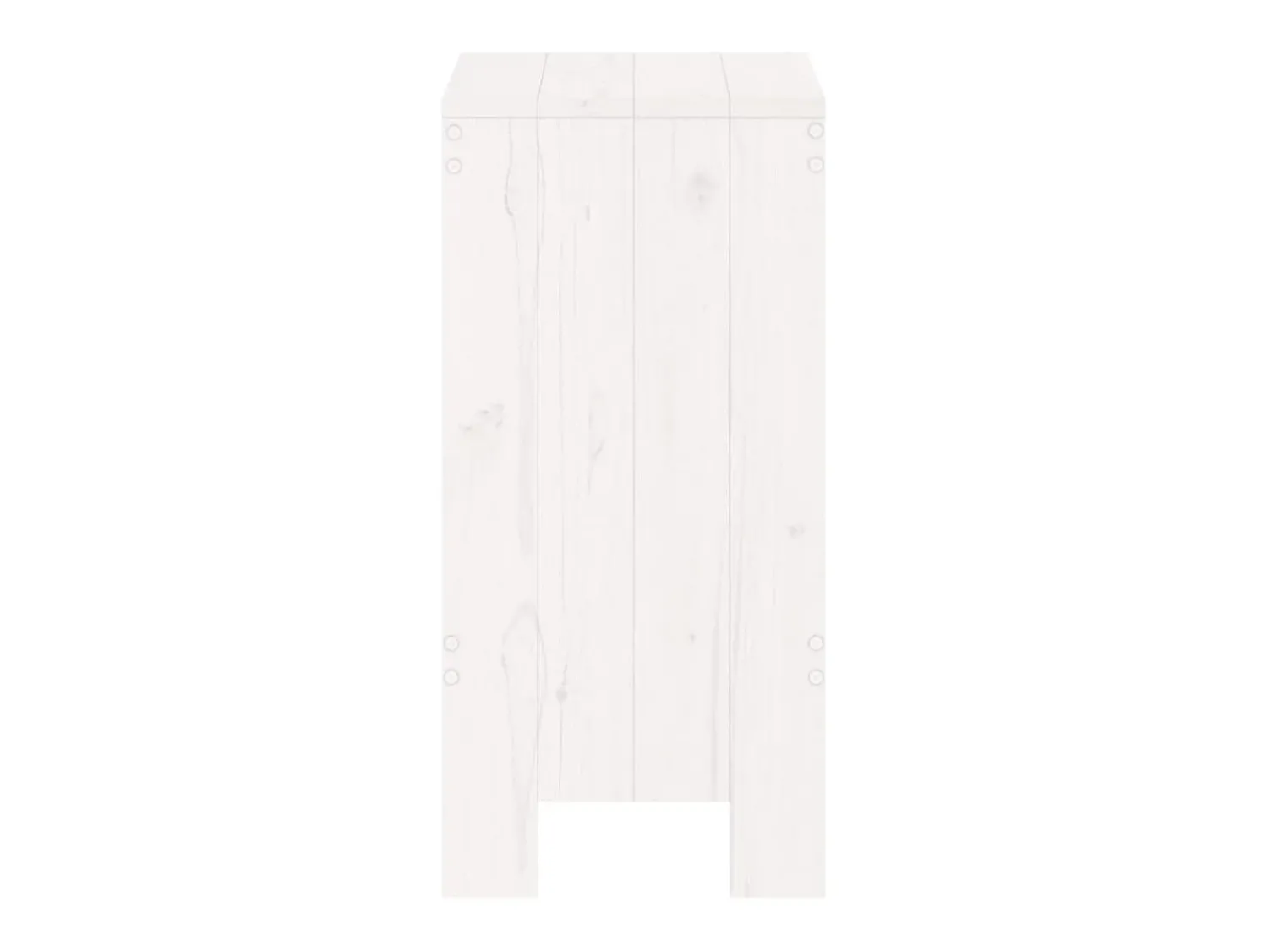Banco| Bancos de bar 2 pcs 40x36x75 cm madeira de pinho maciça PT194866 Branco