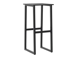 Banco* Bancos de bar 4 pcs 38x38x80 cm aço revestido a pó PT297173 Preto