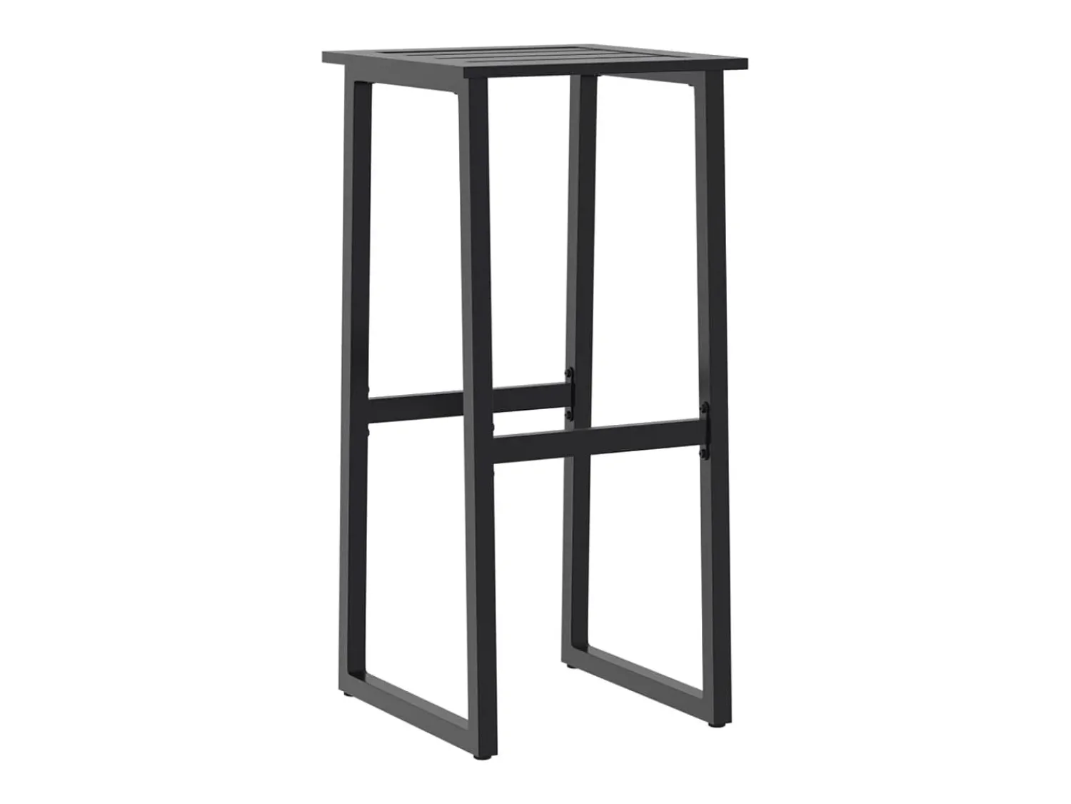 Banco* Bancos de bar 4 pcs 38x38x80 cm aço revestido a pó PT297173 Preto