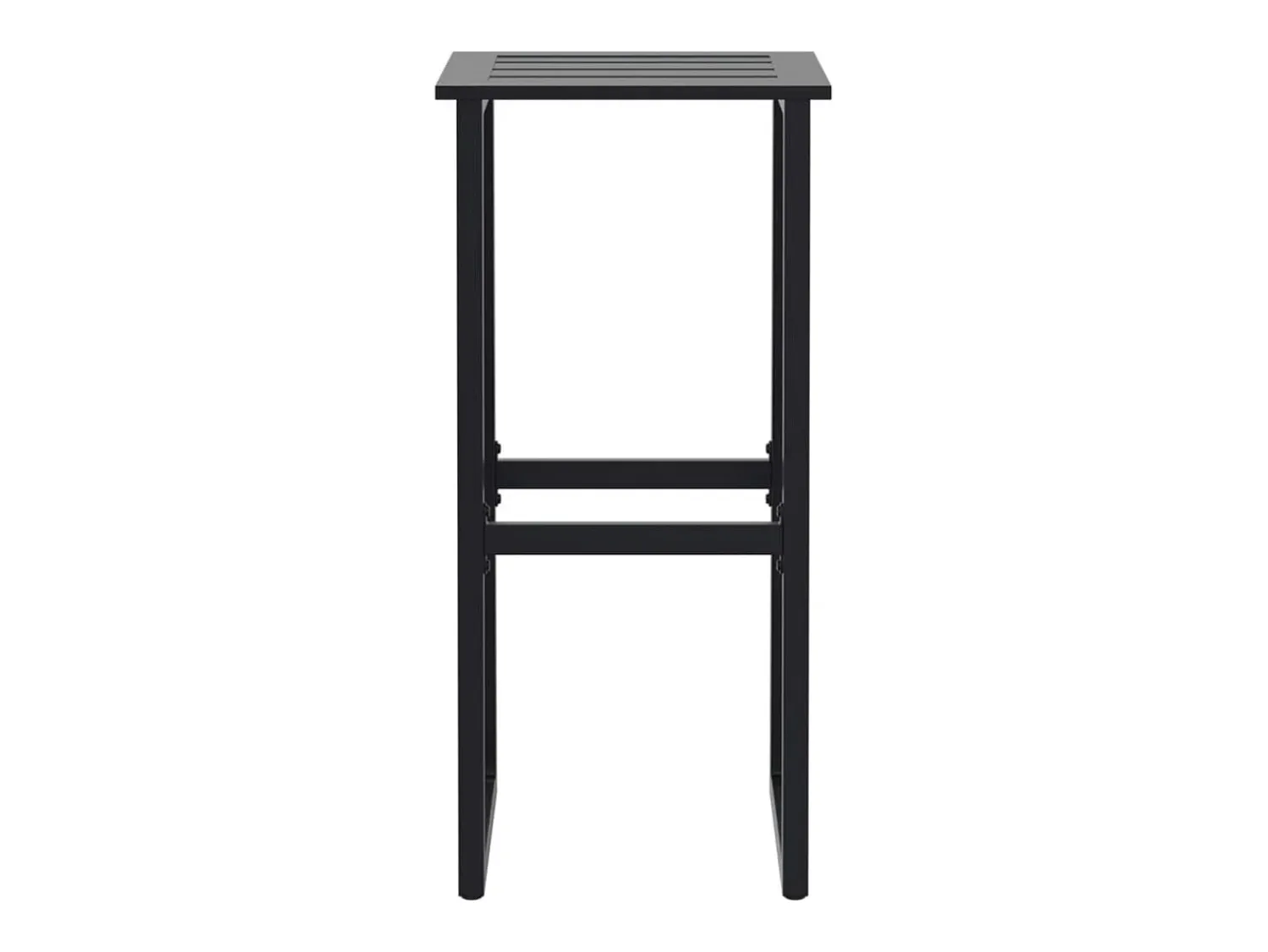 Banco* Bancos de bar 4 pcs 38x38x80 cm aço revestido a pó PT297173 Preto
