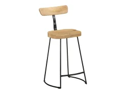Banco*vidaxl Bancos de bar 2 pcs 49x43x88 cm madeira de mangueira maciça Natural claro