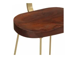 Banco*vidaxl Bancos de bar 2 pcs 49x43x79 cm madeira de mangueira maciça Natural claro