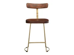 Banco*vidaxl Bancos de bar 2 pcs 49x43x79 cm madeira de mangueira maciça Natural claro