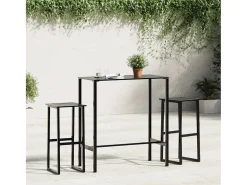 Bancos de bar 2 pcs 38x38x80 cm aço revestido a pó PT919288^ Banco