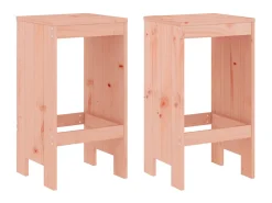 Banco| Bancos de bar 2 pcs 40x36x75 cm madeira de douglas maciça PT968357 Castanho