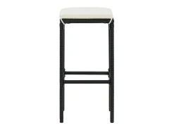 vidaxl Bancos de bar com almofadões 2 pcs vime PE^ Banco