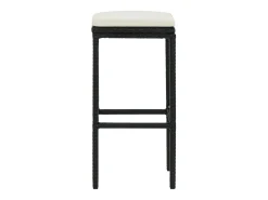 vidaxl Bancos de bar com almofadões 2 pcs vime PE^ Banco