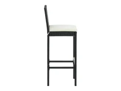 vidaxl Bancos de bar com almofadões 6 pcs vime PE^ Banco