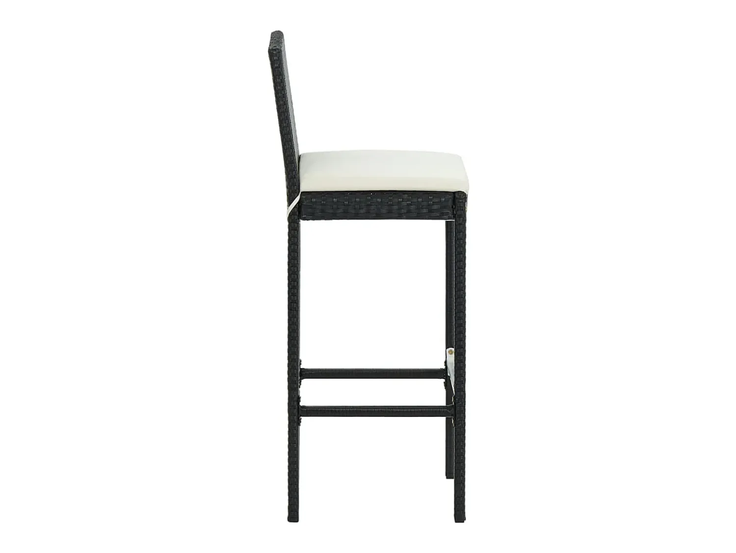 vidaxl Bancos de bar com almofadões 6 pcs vime PE^ Banco