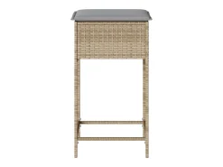 Banco* Bancos de bar com almofadões para jardim 2 pcs vime PE PT411954 Bege