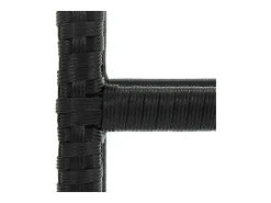Hot vidaxl Bancos de bar com almofadões 4 pcs vime PE Preto