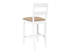 Banco|vidaxl Bancos de bar com almofadões 2pcs madeira de seringueira maciça Branco