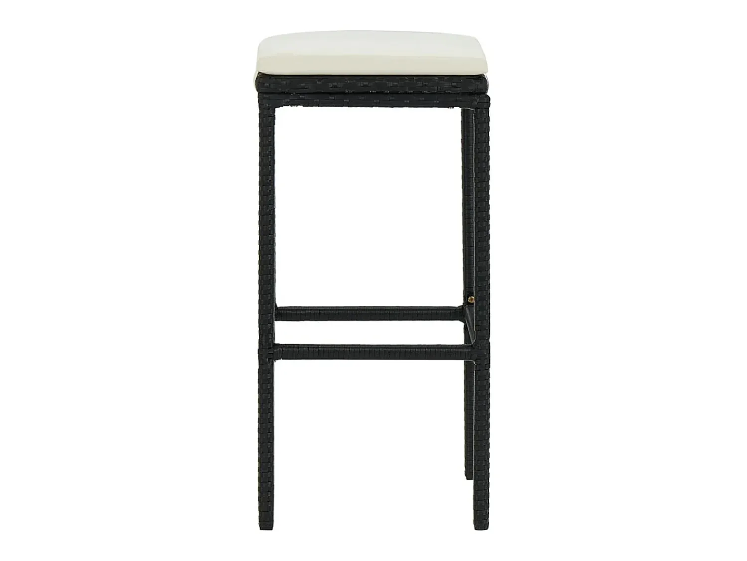Online Bancos de bar com almofadões 3 pcs vime PE PT950137 Preto