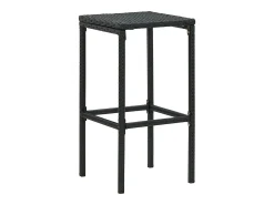 Online Bancos de bar com almofadões 3 pcs vime PE PT950137 Preto