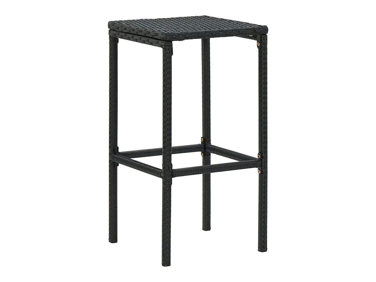 Online Bancos de bar com almofadões 3 pcs vime PE PT950137 Preto