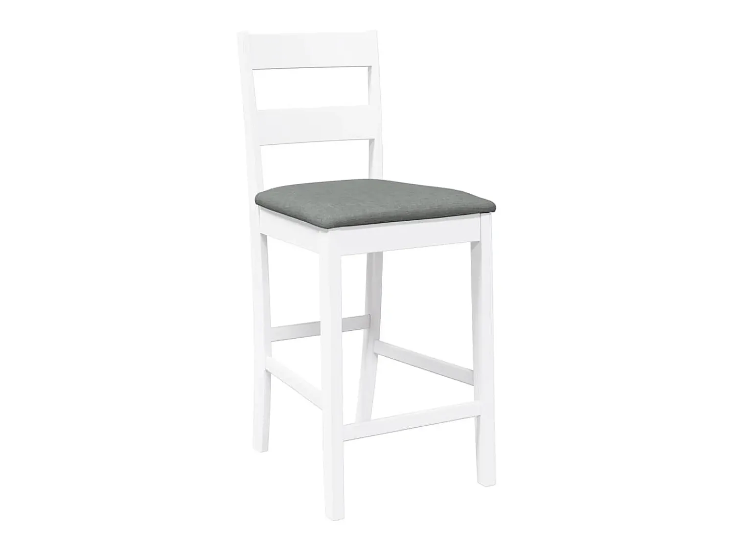 Banco*vidaxl Bancos de bar com almofadões 2pcs madeira de seringueira maciça Branco