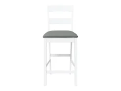 Banco*vidaxl Bancos de bar com almofadões 2pcs madeira de seringueira maciça Branco