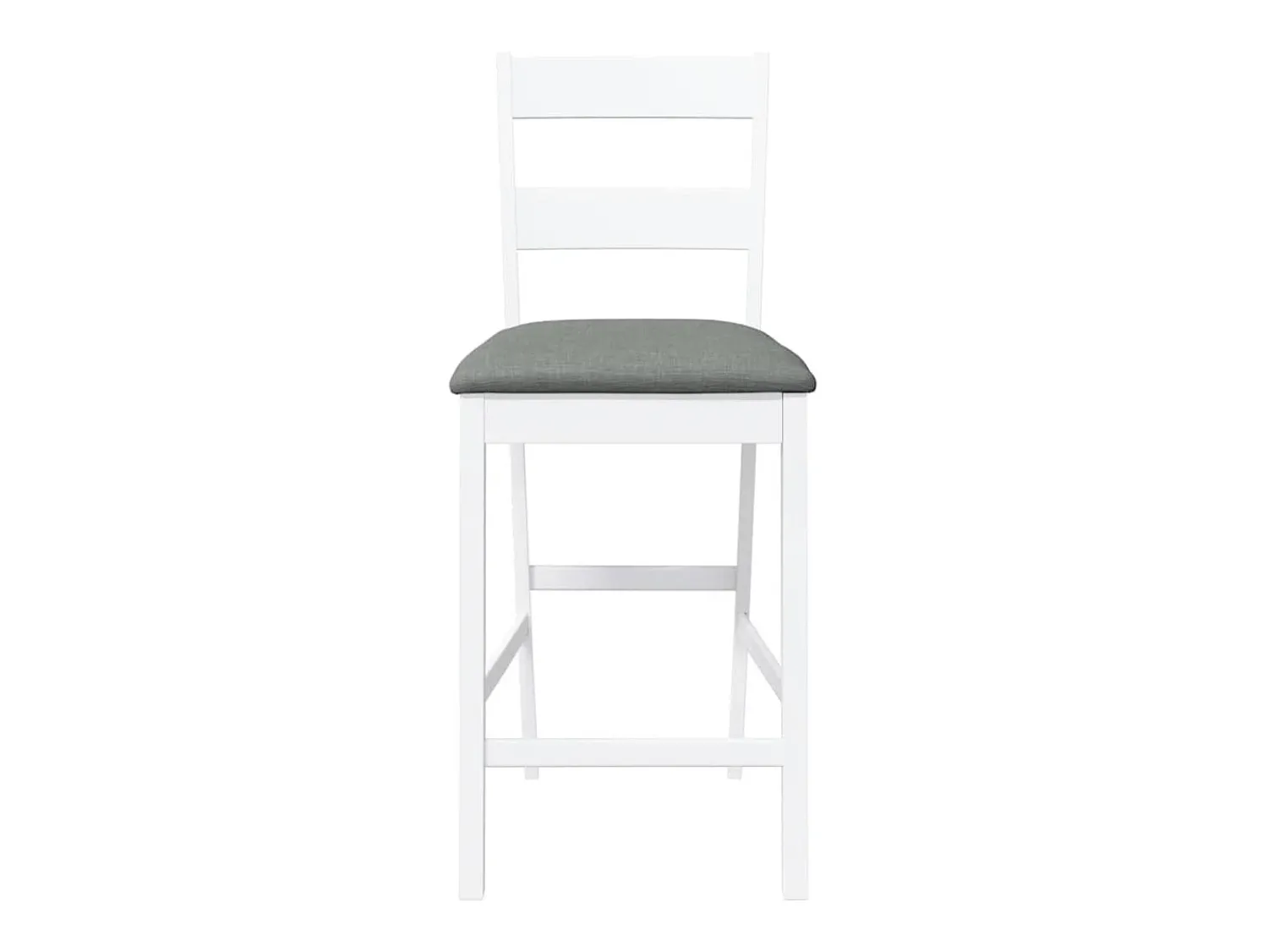Banco*vidaxl Bancos de bar com almofadões 2pcs madeira de seringueira maciça Branco