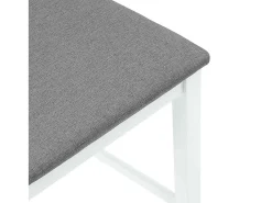 Banco*vidaxl Bancos de bar com almofadões 2pcs madeira de seringueira maciça Branco