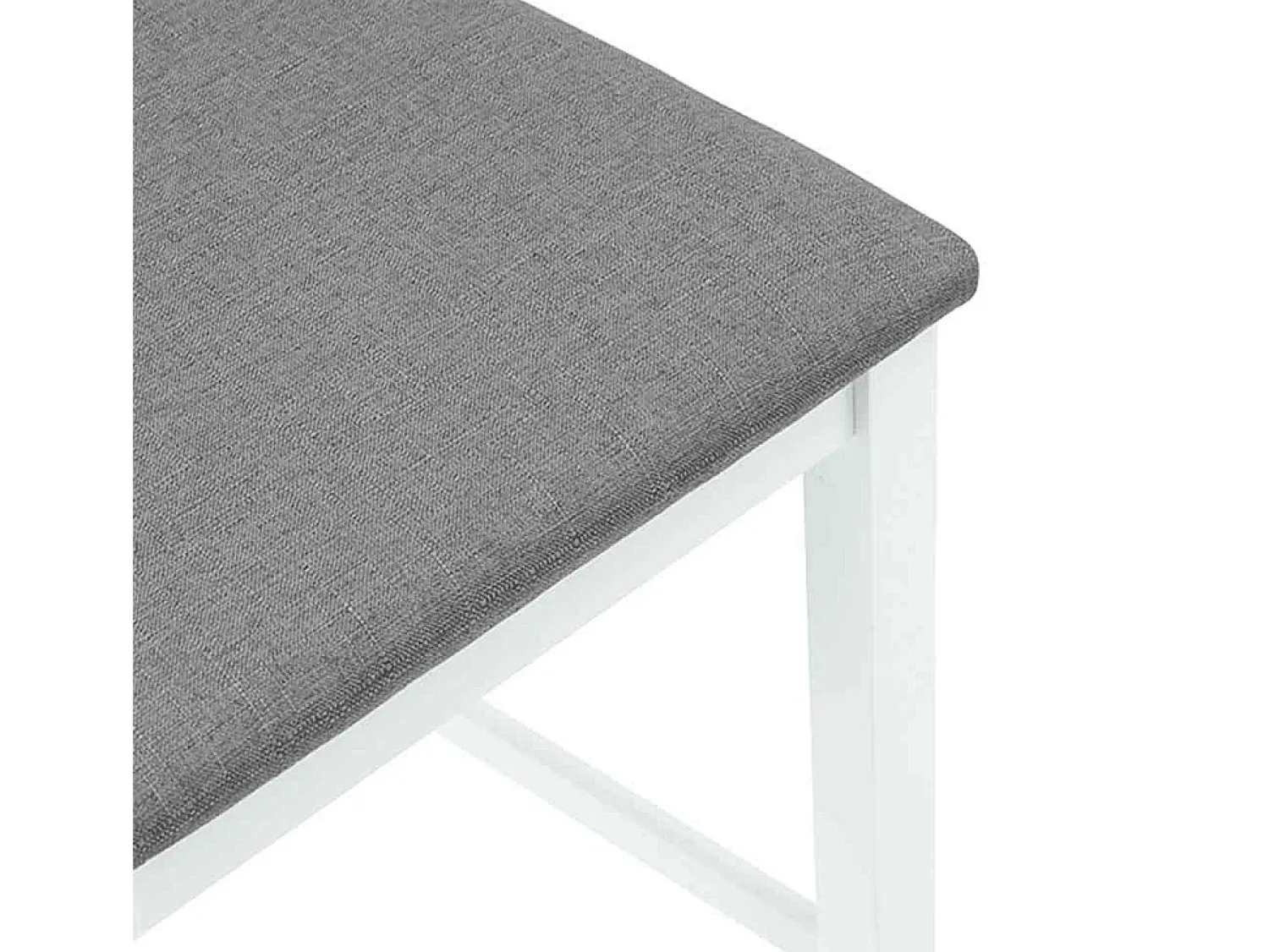 Banco*vidaxl Bancos de bar com almofadões 2pcs madeira de seringueira maciça Branco