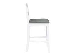 Banco*vidaxl Bancos de bar com almofadões 2pcs madeira de seringueira maciça Branco