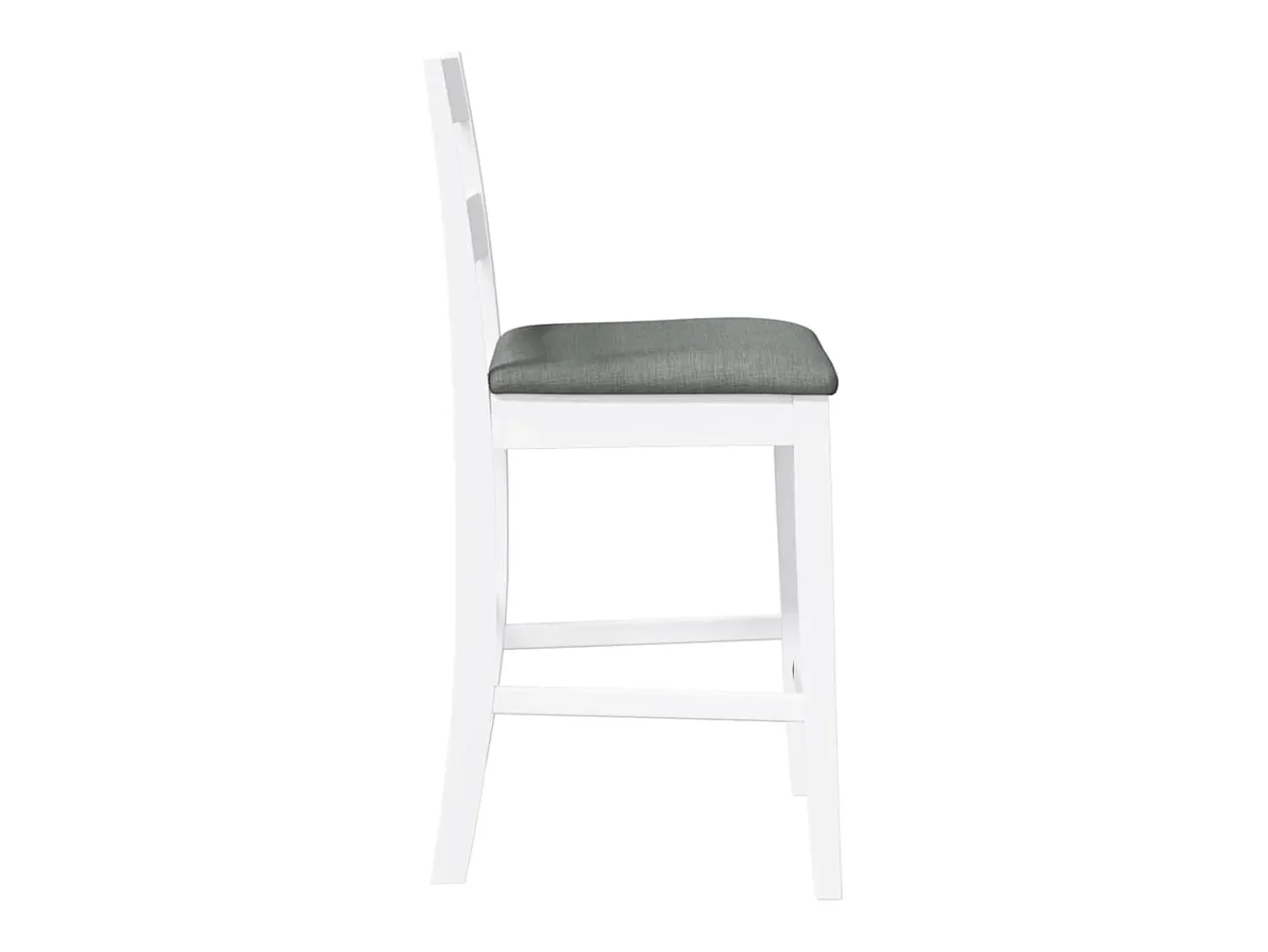 Banco*vidaxl Bancos de bar com almofadões 2pcs madeira de seringueira maciça Branco