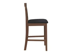 Discount vidaxl Bancos de bar com almofadões 2pcs madeira de seringueira maciça Castanho