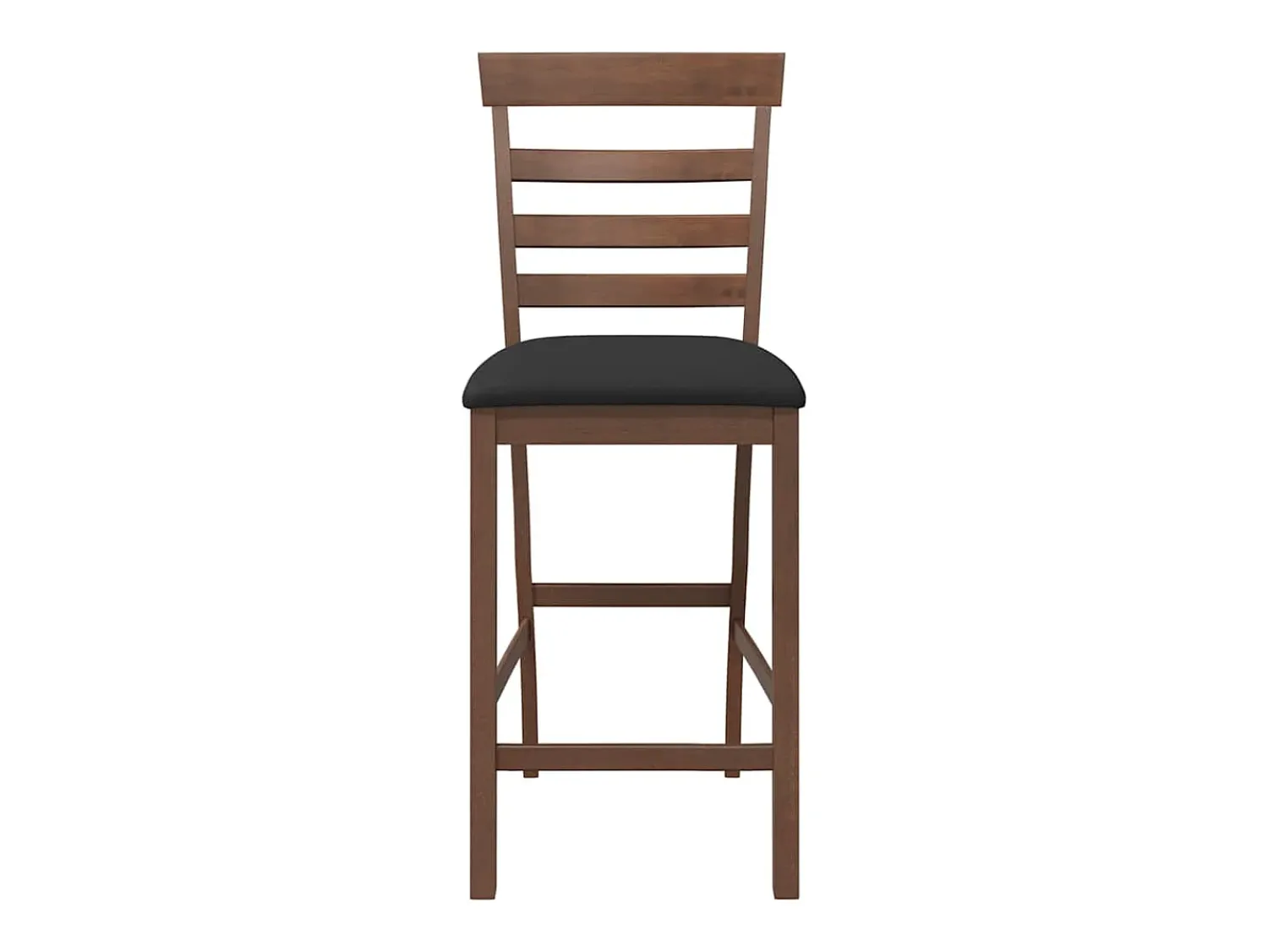 Discount vidaxl Bancos de bar com almofadões 2pcs madeira de seringueira maciça Castanho