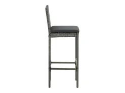 vidaxl Bancos de bar com almofadões 6 pcs vime PE^ Banco
