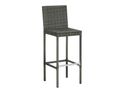 vidaxl Bancos de bar com almofadões 6 pcs vime PE^ Banco
