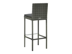 vidaxl Bancos de bar com almofadões 6 pcs vime PE^ Banco
