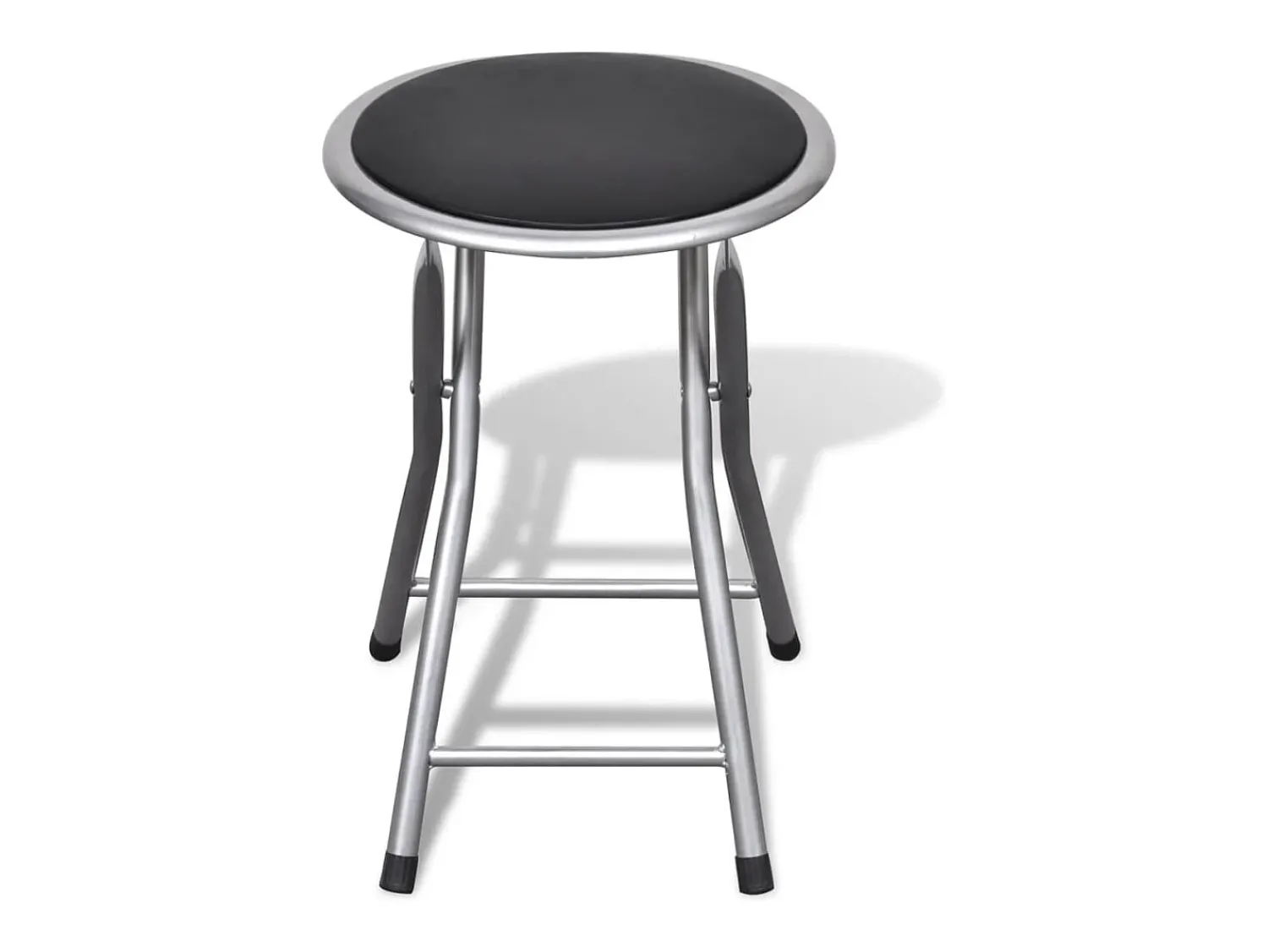 Banco| Bancos de bar dobráveis 4 pcs couro artificial PT476916 Preto