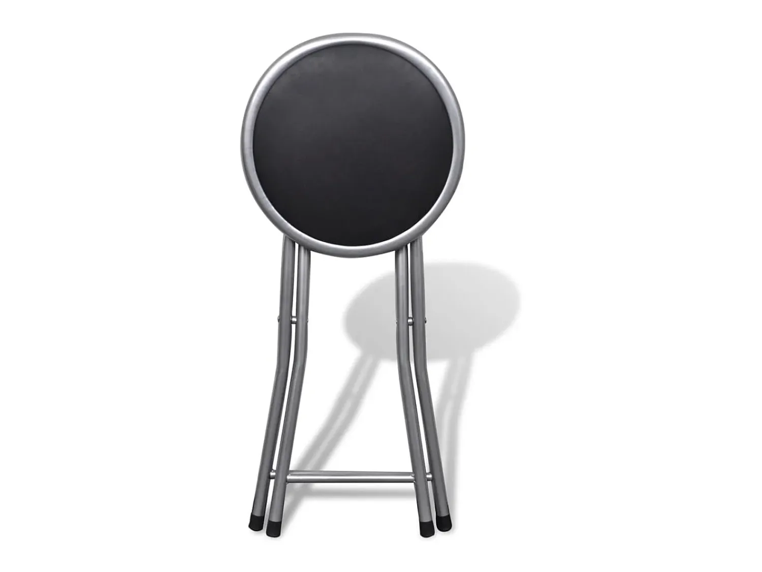 Banco| Bancos de bar dobráveis 4 pcs couro artificial PT476916 Preto