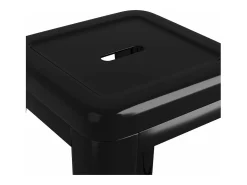 vidaxl Bancos de bar empilháveis 2 pcs metal Preto
