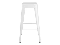 Banco*vidaxl Bancos de bar empilháveis 2 pcs metal Branco