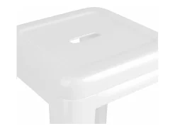 Banco*vidaxl Bancos de bar empilháveis 2 pcs metal Branco