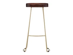 New vidaxl Bancos de bar Gavin 2 pcs madeira mangueira maciça Natural claro