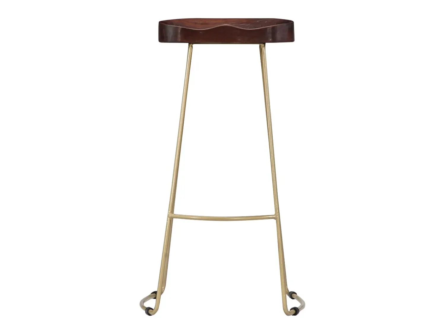New vidaxl Bancos de bar Gavin 2 pcs madeira mangueira maciça Natural claro
